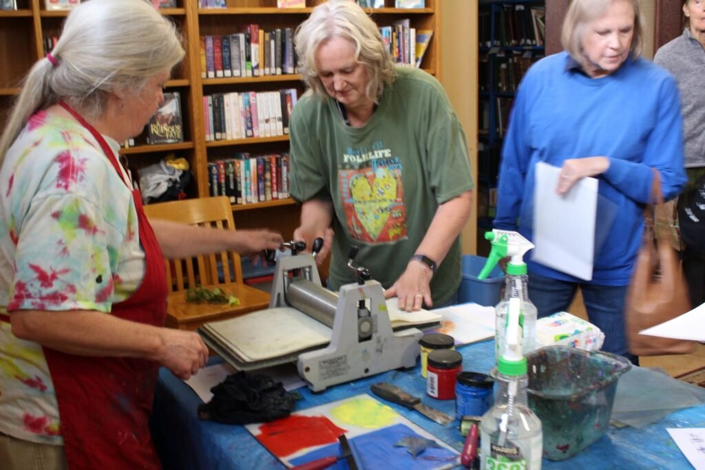 Leaf Printing at the Carnegie